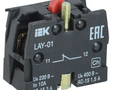фото Блок контактный 1р для LAY5 ИЭК BDK11