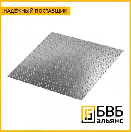 Фото №0 Лист рифленый 3 мм ГОСТ 8568‑77 чечевица