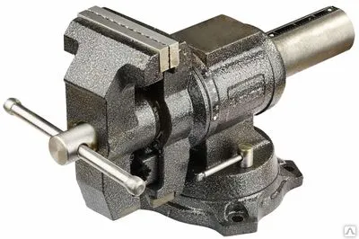 Фото №0 Тиски ЗУБР "ЭКСПЕРТ" слесарные, с поворотом в двух плоскостях 125 мм