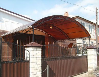 фото Козырёк из поликарбоната