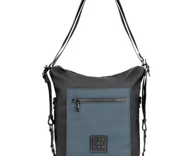 фото Черно-голубая сумка-кроссбоди Кроссовер в стиле унисекс TJ COLLECTION YH 8328024 BLU