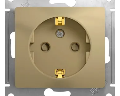 фото Механизм розетки 1-м СП Glossa 16А защ. шторки с заземл. титан SchE GSL000445
