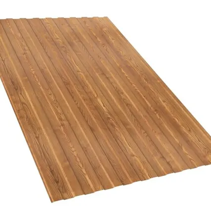 Фото №0 Профнастил двухсторонний С8 PRINT Орех 0,45 мм