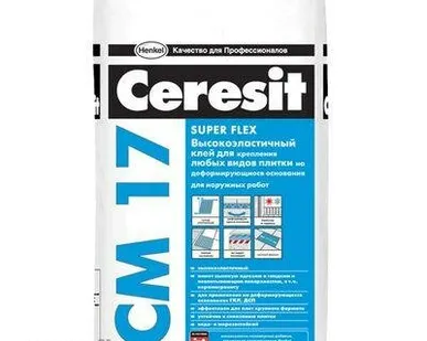 фото Клей для плитки Церезит CM-17/25 кг эластичный