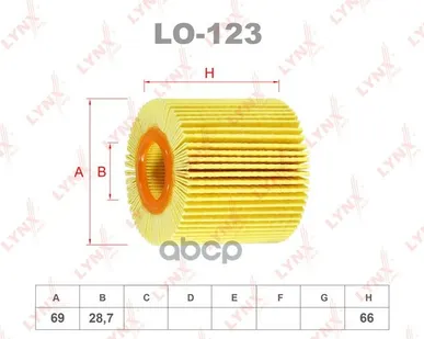 фото Вставка Фильтра Масляного LYNXauto арт. LO123
