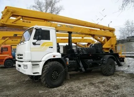 Фото №0 Автогидроподъемник ВС-22.06 Э.И. на шасси КАМАЗ-43502 (4х4) (трехкол.)