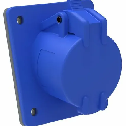 Фото №0 Розетка силовая 1-ф., 16А, 220В, IP44 (3-п, встр.) MA...