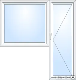 фото Окно одностворчатое Rehau INTELIO с балконной дверью