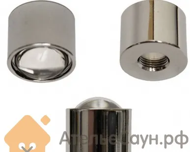 фото Линза Cariitti CR-18 (1538009, хром, D монтаж. отв. = 8.5 мм, D внешний = 18 мм)