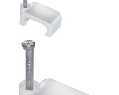 фото Скоба крепежная плоская 6мм пластик. (уп.100шт) IEK USK21-06-100