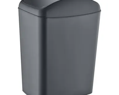 фото контейнер для мусора TURAN Soft Anthracite 10л прямоугольный пластик антрацит