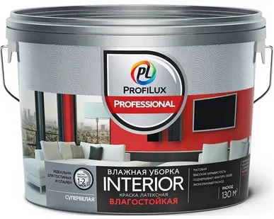 фото Краска акриловая Profilux Professional Interior матовая белый 0.125 л 2.5 кг