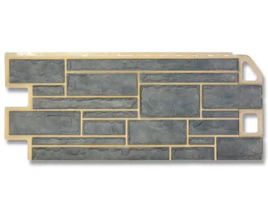 фото Фасадная панель (АП) "КАМЕНЬ" Серый 1140*480 мм (раб.размер 1010*450)