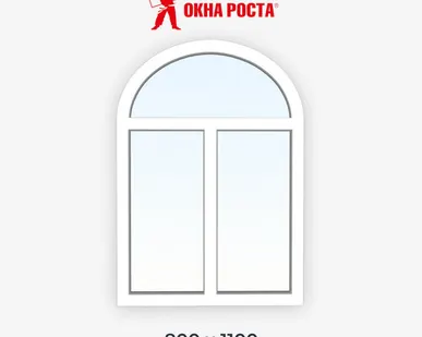 фото Арочное пластиковое окно №5, 1100X800