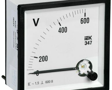 фото Вольтметр Э47 72х72мм 600В кл. точн. 1.5 ИЭК IPV10-6-0600-E