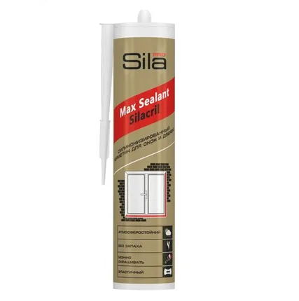 Фото №0 SILA PRO Max Sealant Silacril Силиконизированный Герметик (Белый), 290 мл.
