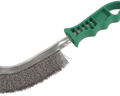 фото Щетка с пластиковой рукояткой, стальная щетина (270211) (ДТ)