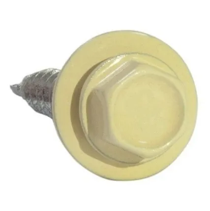 Фото №0 Саморез 4,8х50 оцинкованный RAL 1014 Слоновая кость HARDWEX 200 шт под насадку для крепления кровельного листа к деревянным конструкциям 00000010662