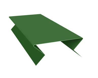 фото Планка угла внешнего составная нижняя 0,45 PE с пленкой RAL 6002 лиственно-зеленый