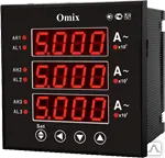 фото Амперметр трехфазный щитовой с релейным выходом Omix P99-AX-3-0.5-K