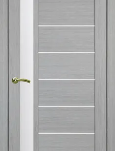 фото Дверь межкомнатная остекленная Турин 554.21 мателюкс (70х200см) Дуб серый