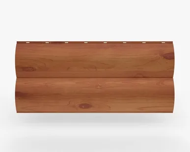 фото Сайдинг Металлический сайдинг «Бревно» покрытие Cветлое дерево Россия, 0.45-0.5 мм