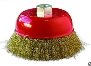 фото БИБЕР Щетка-крацовка дисковая витая 178мм. посадка отверстие 22мм.