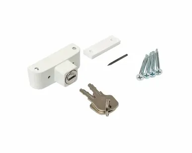 фото Детский замок (блокиратор) с цилиндром и ключом Elementis, белый