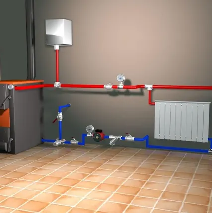 Фото №0 Монтаж системы отопления коттеджа (частного дома)