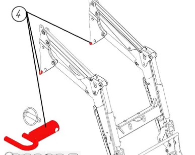 фото (CZ 31158) Стопор конского лба на стрелу фронтального погрузчика Metal-Fach Т-220 (T220-1.000.029.000)