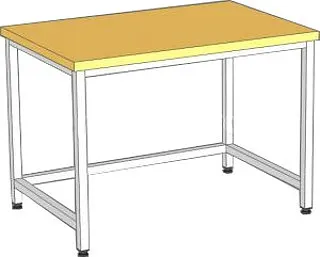 фото Стол кондитерский сварной. б/борта б/полки бук.столеш. SSKs-150/8