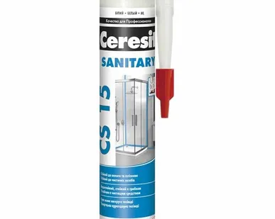 фото CS15 Ceresit Герметик санитарный силиконовый белый 280мл