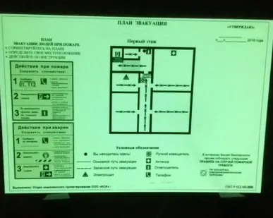 фото План эвакуации фотолюминисцентный