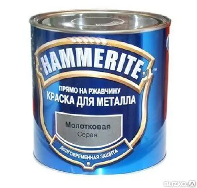 Фото №0 Краска молотковая Серая алкидная для мет.поверхностей, 0,75л/Hammerite