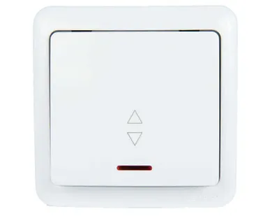 фото Выключатель проходной 1-кл. 1п ОП Viola 10А IP20 с подсветкой бел. LEZARD 751-0200-114