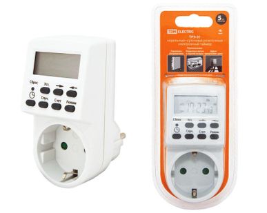 фото Розетка-таймер
 TDM ТРЭ-01 (неделя, LCD, 3500Вт) (12)