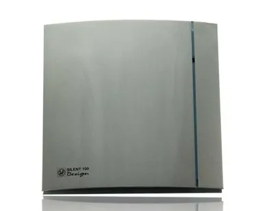 фото Осевой накладной вентилятор SILENT 100 CHZ Design Silver с датчиком влажности Soler&Palau