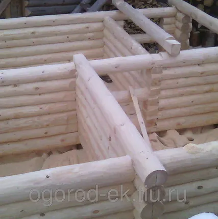 Фото №0 Сруб 5х5 с рубленными фронтонами и перегородками