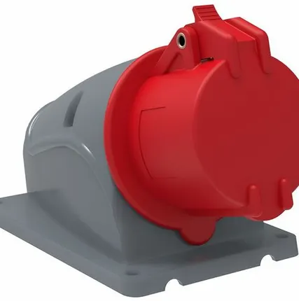 Фото №0 Розетка силовая 3-ф., 16А, 380В, IP44 (4-п, настен.) ...