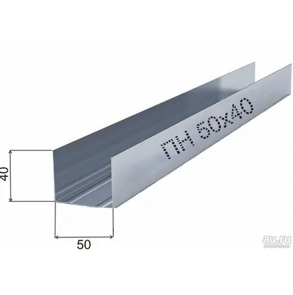 Фото №0 Профиль направляющий (ПН) 50*40 Албес Din Prim 0.55 мкн, 3 м