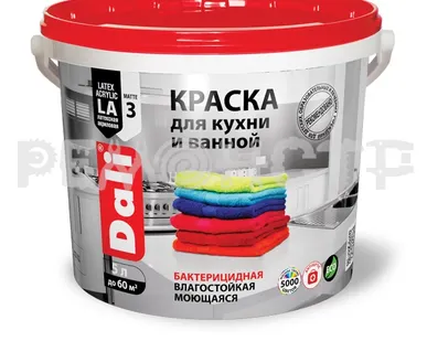 фото Краска вд кух/ван 5л база А моющ DALI Рогнеда (1/60) экк П