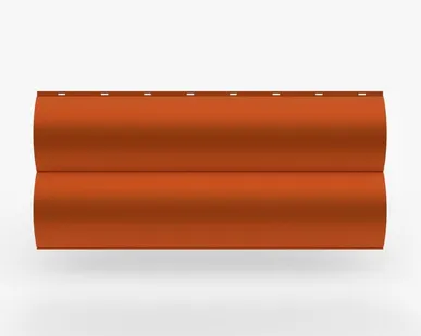 фото Сайдинг Металлический сайдинг «Бревно» Premium, 0.5 мм RAL 2004, Оранжевый