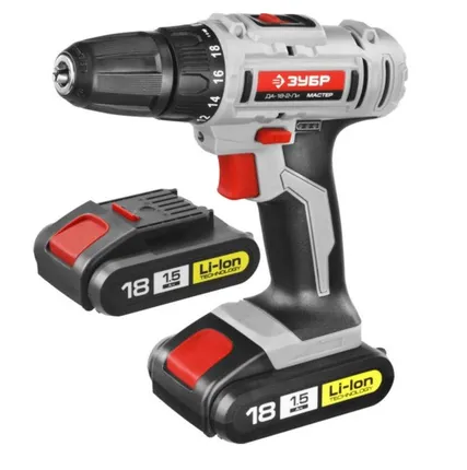 Фото №0 Аккумуляторный шуруповерт Зубр ДА-18-2-ЛИ КНМ1