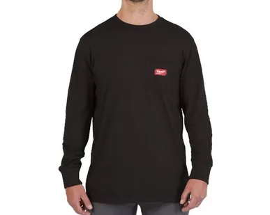 фото Футболка (Лонгслив) Milwaukee WORK-XXL с длинным рукавом и карманом, черный