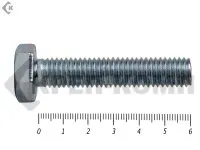 Фото №0 Болт полная резьба, цинк DIN933 8х 60 пр.8,8 (25кг/1046)