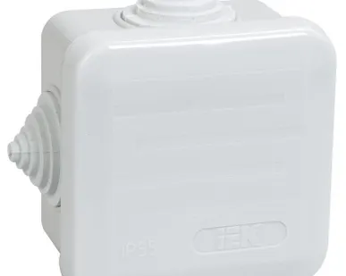 фото Коробка распаячная ОП 70х70х40 IP44 КМ41236 (4 гермоввода) ИЭК UKOZ11-070-070-040-K41-44