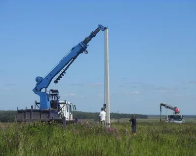 фото Установка опор СВ 95