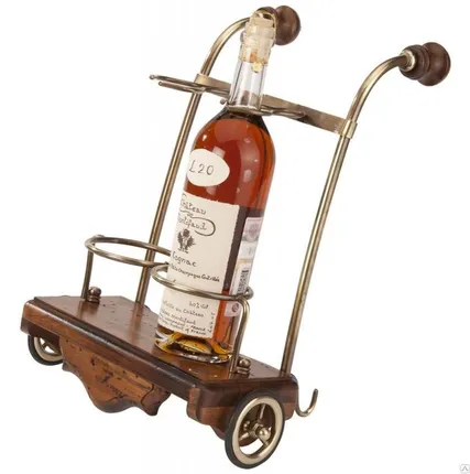 Фото №0 Подставка для двух бутылок «Тележка»