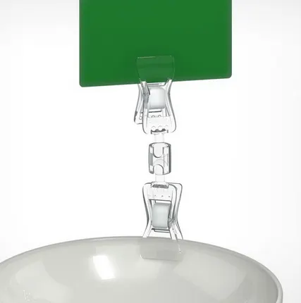 Фото №0 Ценникодержатель на прищепке двусторонний, высота 0мм/ширина 20мм