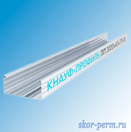 Фото №0 Профиль потолочный Кнауф ПП 3000х60х27х0,6 мм